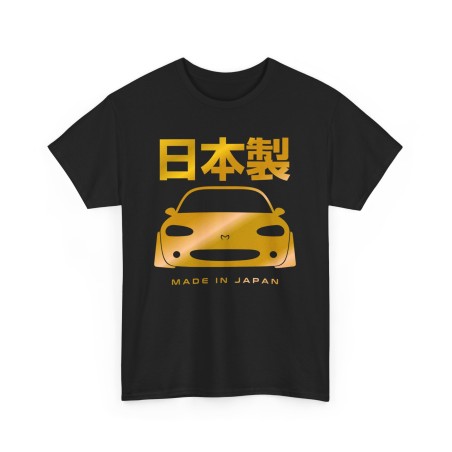 MADE IN JAPAN MX5 NB Männer T-Shirt für alle Besitzere MAZDA MX5 schwarz und Golden