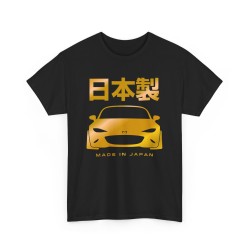 MADE IN JAPAN MX5 ND Tshirt homme pour amateurs de MAZDA MX5 noir et or