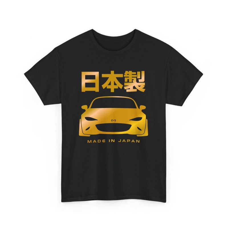 MADE IN JAPAN MX5 ND Männer T-Shirt für alle Besitzere MAZDA MX5 schwarz und Golden