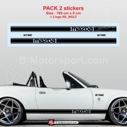 Sport side skirt sticker decals for MAZDA MX5 NA - Design 2