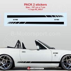 Sport side skirt sticker decals for MAZDA MX5 NA - Design 6