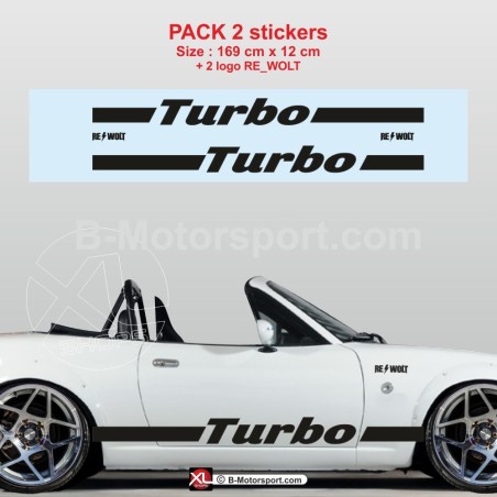 Sport side skirt sticker decals for MAZDA MX5 NA TURBO