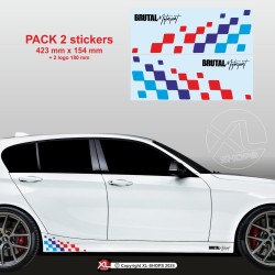 BMW M-Power sticker chequered flag