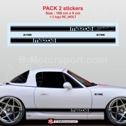 Sport side skirt sticker decals for MAZDA MX5 NB - Design 2