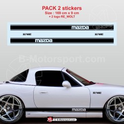 Sport side skirt sticker decals for MAZDA MX5 NB - Design 3