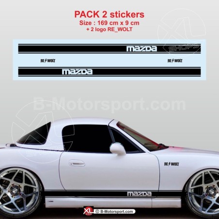 Kit autocollant bas de caisse pour MAZDA MX5 NB - Type 3