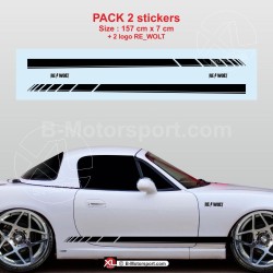 Sport side skirt sticker decals for MAZDA MX5 NB - Design 6