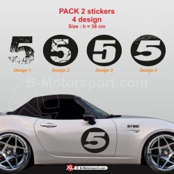 Number 5 sticker decals for MAZDA MX5 ND