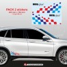 BMW M-Power sticker chequered flag for X1 X2 X3 X4 X5 X6 X7