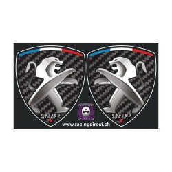 2 PEUGEOT SPORT Carbon look sticker decal