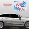 BMW M-Power sticker chequered flag for X1 X2 X3 X4 X5 X6 X7