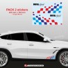 BMW M-Power sticker chequered flag for X1 X2 X3 X4 X5 X6 X7