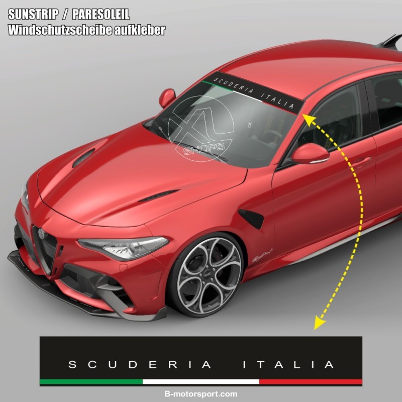 Windschutzscheibe aufkleber SCUDERIA ITALIA ALFA ROMEO