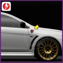 2 Adesivi MADE IN JAPAN look carbone per MITSUBISHI - Design 2