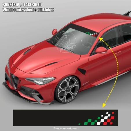 Windschutzscheibe aufkleber ITALIA RACING ALFA ROMEO