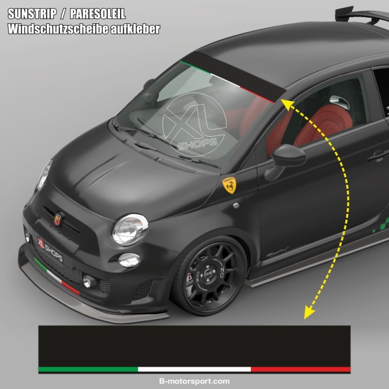 Parabrezza adesivo ITALIA FIAT ABARTH