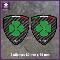 2 Dragon ALFA ROMEO Quadrifoglio verde sticker decal