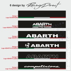 Parabrezza adesivo ITALIA TRICOLORE FIAT ABARTH