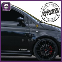 Sticker FIAT ABARTH scorpion jaune et carbon-look