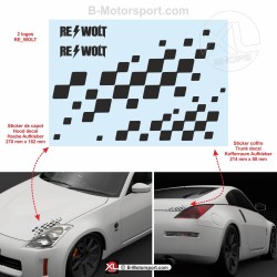 Chequered flag for NISSAN sticker decal for bonnet and rear trunk