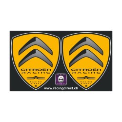 2 sticker CITROEN RACING jaune et noir