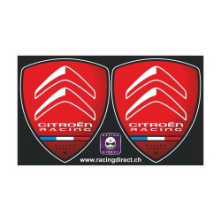 2 sticker CITROEN RACING rouge et noir