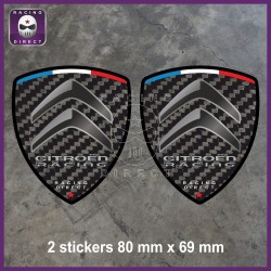 2 sticker CITROEN RACING carbon look