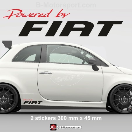 1 lot de 2 stickers Powered by FIAT