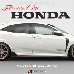 1 lot de 2 stickers Powered by HONDA