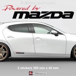 1 lot de 2 stickers Powered by MAZDA