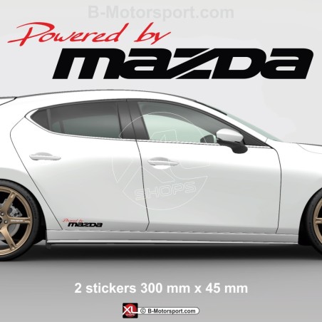 1 set di 2 adesivi Powered by MAZDA