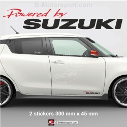 1 Satz mit 2 Powered by SUZUKI Aufkleber