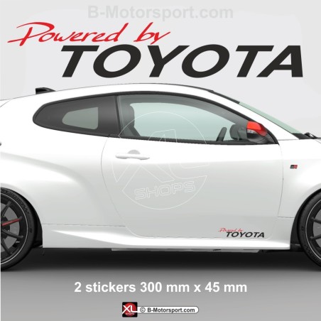 1 lot de 2 stickers Powered by TOYOTA