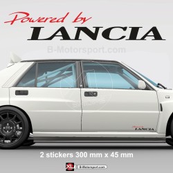 1 set of 2 sticker decal Powered by LANCIA