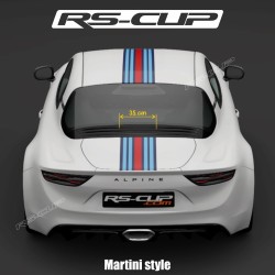 Aufkleber Martini style Streifen für Alpine A110 RS-CUP