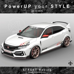 STREET RACING - Kit graphique complet pour tous modèles de HONDA