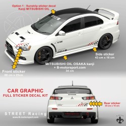 STREET RACING - Kit grafico completo per tutti i modelli MITSUBISHI