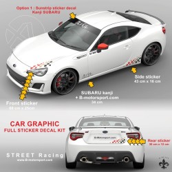 STREET RACING - Kit grafico completo per tutti i modelli SUBARU