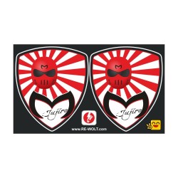 2 MAZDA M-Jujiro Japan sticker decal red-white