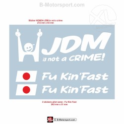 3 adesivi HONDA JDM is not a crime