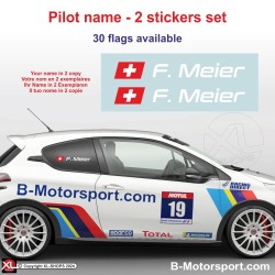 Sticker with driver or co-driver name in 2 copies - Type 4