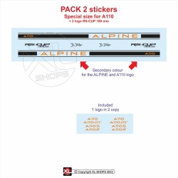 Adesivi da corsa bicolore per ALPINE A110