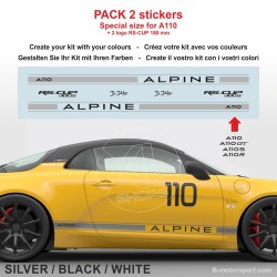 Alpine A110 sticker two-tone skirt sticker decals