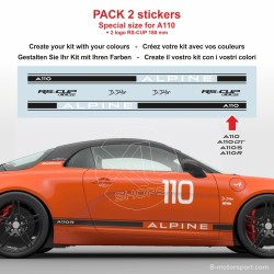 Alpine A110 sticker two-tone skirt sticker decals