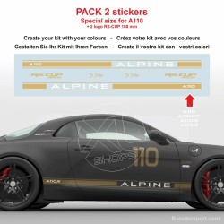 Alpine A110 sticker two-tone skirt sticker decals