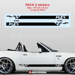 Sport side skirt sticker decals for MAZDA MX5 NA - Design 5