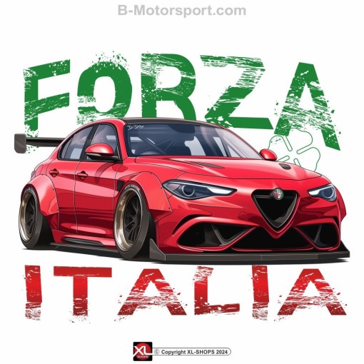 FORZA ITALIA Alfa Romeo GIULIA Quadrifoglio Maglietta uomo