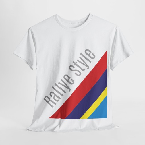 RALLYE STYLE Unisex T-shirt for men and women in Peugeot Sport Vintage colors