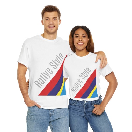 RALLYE STYLE Unisex-T-Shirt für Herren und Damen in den Farben von Peugeot Sport Vintage