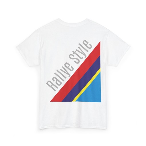 Recto / Verso RALLYE STYLE Tshirt unisex homme femme aux couleurs Peugeot Sport Vintage